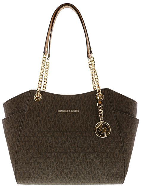 michael kors jet set chain shoulder tote .